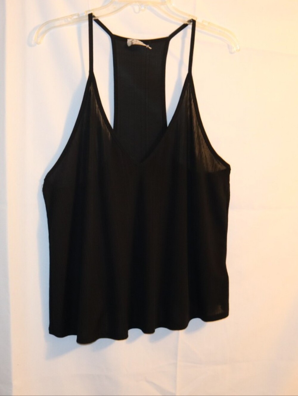 Free People Intimately Slinky Slink Black Racerback Tank Top Size M - Picture 8 of 9